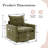 36.3" Chenille Rotatable Upholstered Sofa Chair With Side Pockets-905065907