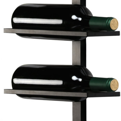 10 Bottle Wine Bottle Rack in Black