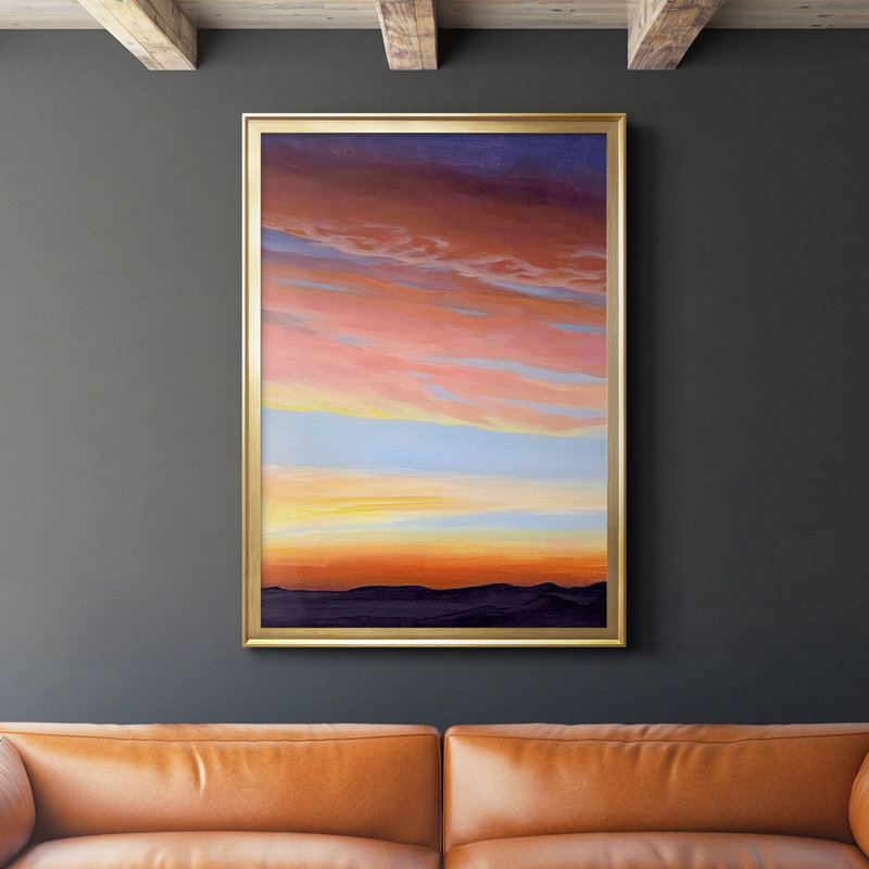 Impression encadrée de qualité supérieure Ignite Dusk II - prêt à être suspendu, Or, H 42,5 po x l 30,5 po x P 1 po