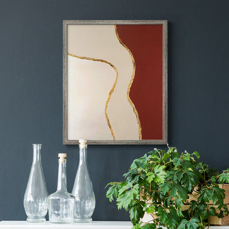 Toile encadrée de qualité supérieure Allspice II - prête à être accrochée, Gris, H 24 po x l 20 po