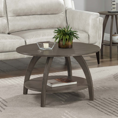Stacie Round Coffee Table with Shelf