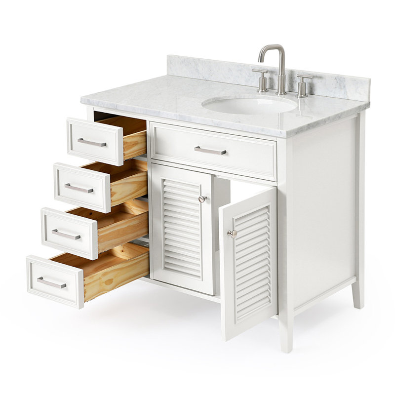 Kensington 43'' W Single Vanity, White, Right