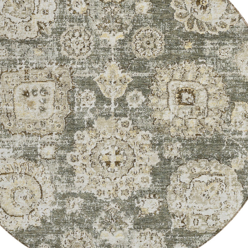 Tapis beige rond 8 po