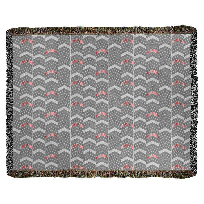 Couverture en coton tissé Rhonda, l 37 po x L 52 po, Rouge