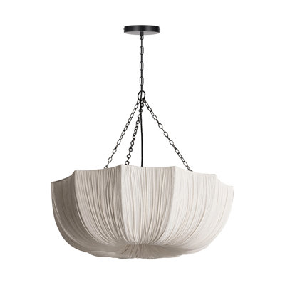 Linen Bowl Single Light Pendant