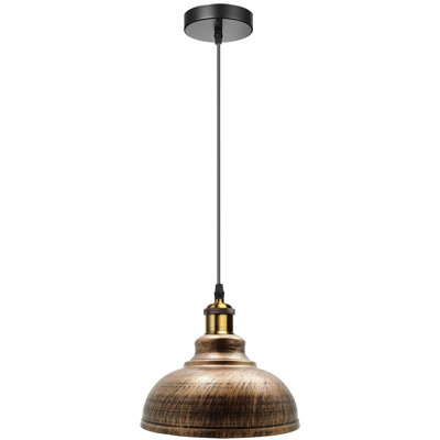 Curvy Metal Pendant Light with E26 Holder