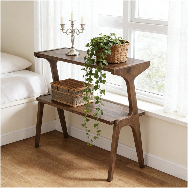 Table de bout et table de chevet à 2 niveaux Contemporary Farmhouse | Idée de cadeau, Rouge