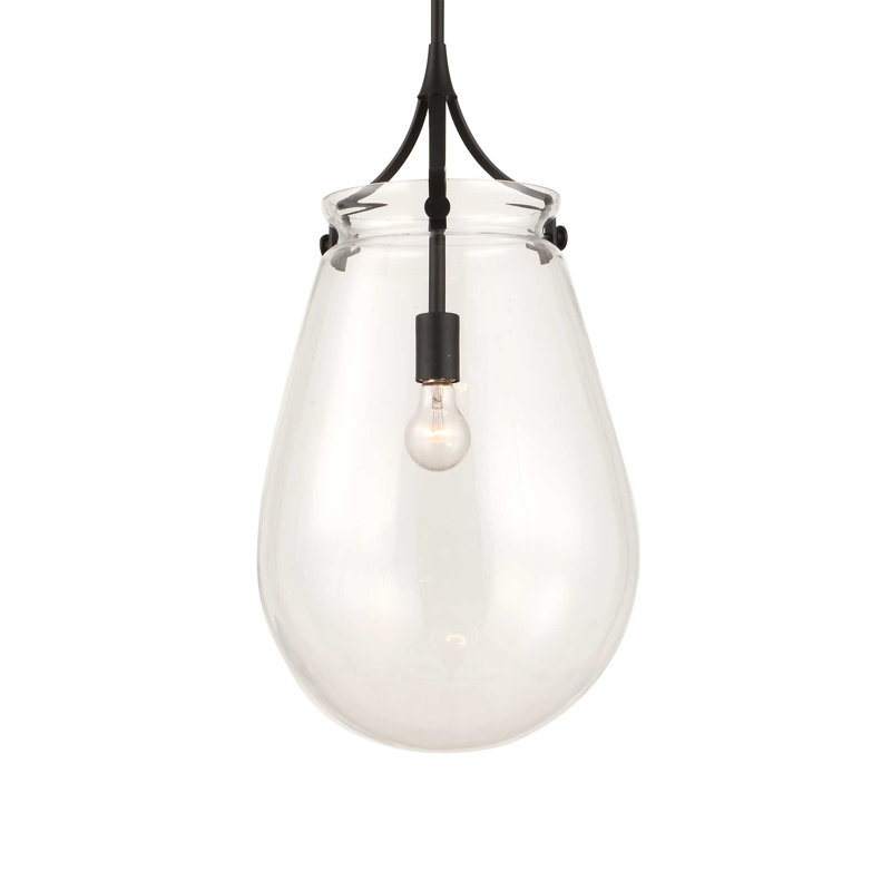 Uttermost Dewdrop 1 Light Glass Shade Pendant