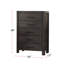 Commode 5 tiroirs en gris foncé