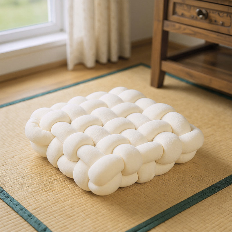 Cream Backrest Cushion
