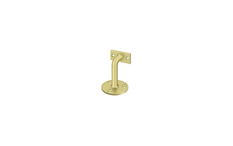 3" Projection Hand Rail Brackets, Polished Brass