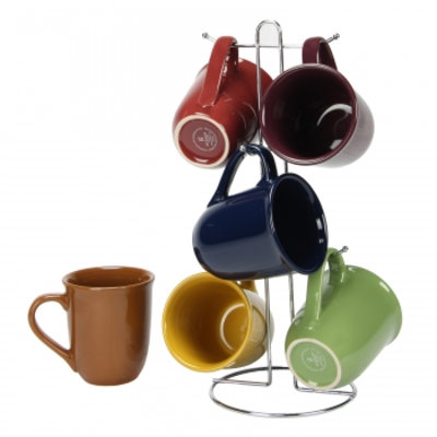 Gibson Cafe Amaretto 7 Piece Mug Set