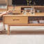Table basse en bois massif en chêne nord-américain au design élégant et durable, parfaite pour le salon-1112779644