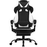 Inbox Zero Adjustable Reclining Ergonomic Swiveling PC & Racing Game Chair with Footrest