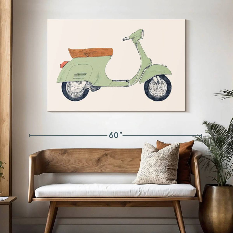 Vespa rétro Mehar, H 32 po x l 48 po