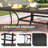 8-Person 59" Extra Large Square Patio Dining Table  with Umbrella Hole-641549155-652498615