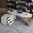 L-Shaped Sintered Stone + Manufactured Wood + Stainless Steel with 3 drawers Desk-109812192-109812195-109812196
