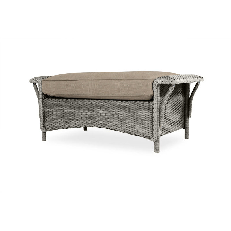 Nantucket Outdoor Ottoman, Demo Mist, Pewter