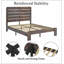 Structure de lit plateforme en bois avec grand espace de rangement sous le lit, rehaussant l'esthétique et la fonctionnalité dans votre chambre à coucher-674375090