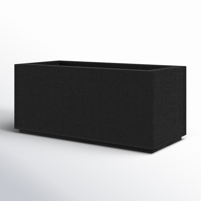 Argentine Trough Planter, Black Granite