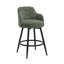 Tabouret de bar et de comptoir pivotant avec accoudoirs à dossier courbé de 26 po de hauteur Kepler (ensemble de 3)-366180663-366180616