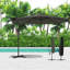 Parasols de patio réglables, porte-à-faux en acier polyester pour l'extérieur