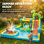 Luxury Dinosaur Theme Inflatable Water Slide Bounce House With Volcano Sprinklers