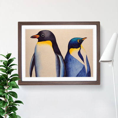 Watercolour Penguins - Single Picture Frame Print