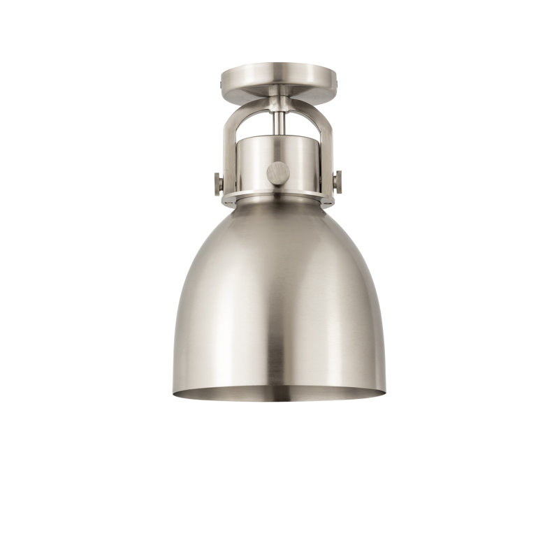 Plafonnier encastré 8 po Badillo Newton, Nickel satiné, Nickel satiné