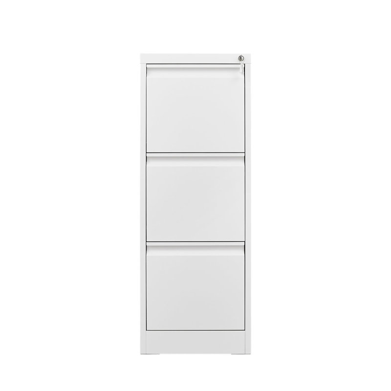 3 Drawer File Cabinet With Lock, Vertical File Cabinet, Office Organizer, White
