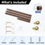 Tringle à rideau décorative robuste de 1 pouce de diamètre facile à installer-387218615-387218613