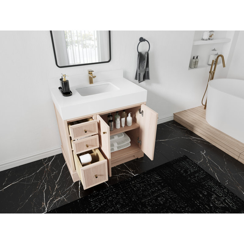 36'' Single Bathroom Vanity with Quartz Top