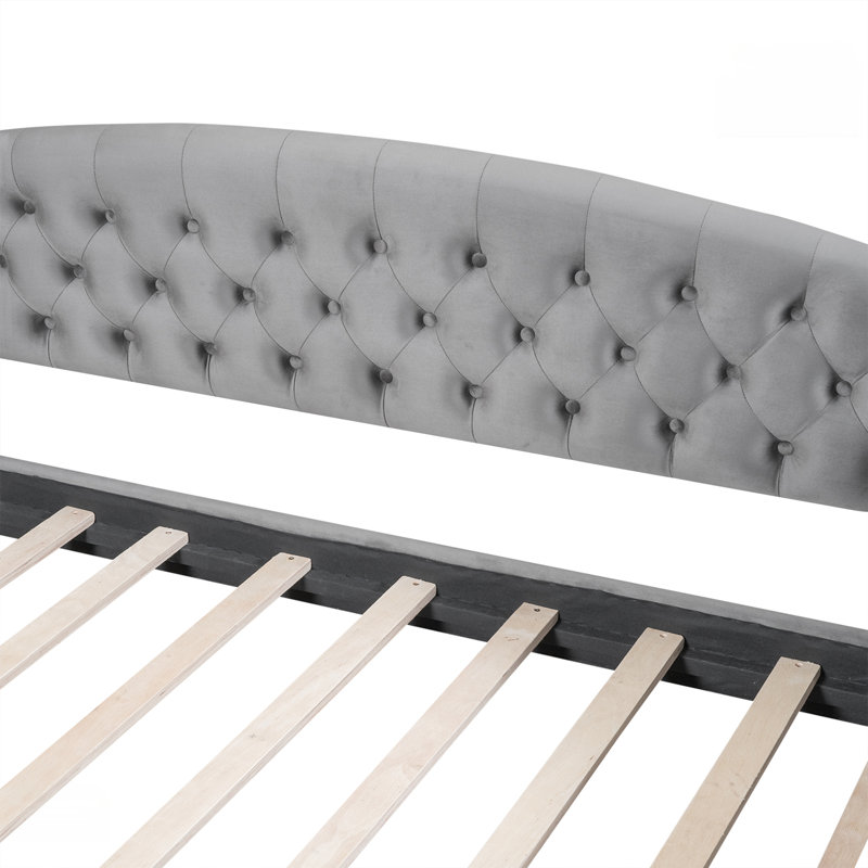 Modern Luxury Tufted Button Daybed, Gray, Full