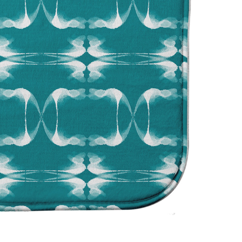 Tapis pour salle de bain higgston, l 21 po x L 34 po, Bleu sarcelle
