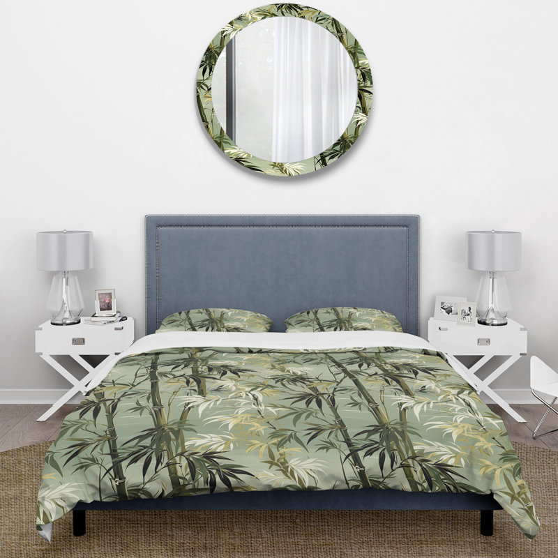 Literie Bamboo Retreat Tropical, Housse de couette simple + 1 taie décorative stan