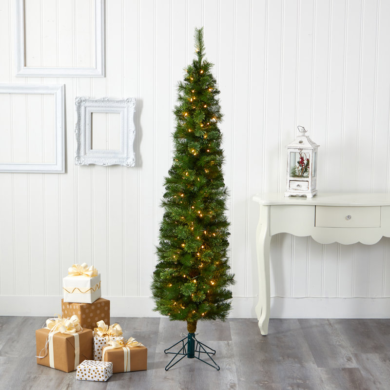 Lighted Artificial Christmas Tree, 6' H