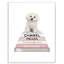 « mode designer pet dog bookstack blanc rose », impression-45198045-45198044