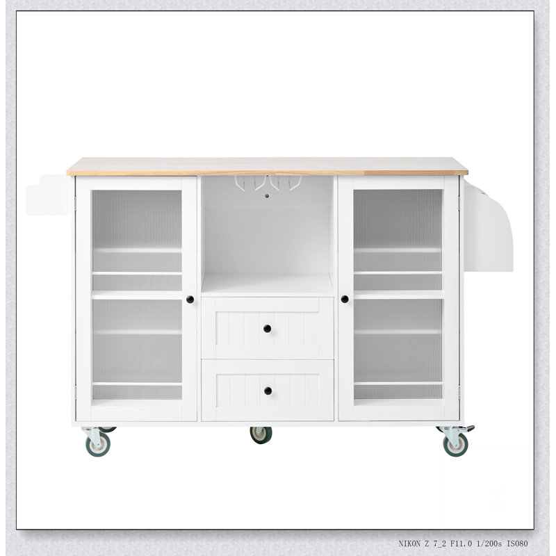 Chariot mobile pour îlot de cuisine avec plateau Dropleaf, rangement et porte-serviettes / épices pour une meilleure organisation et mobilité