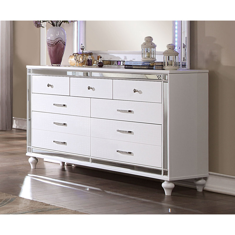 Meghean 62'' W 9 - Drawer Dresser, White