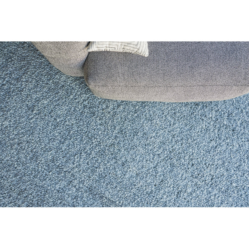 Borelli Wool Area Rug in Light Blue, Rectangle 14' x 18'