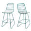 Tabourets de comptoir beiges avec structure en fer et coussin de 2 sièges imperméables