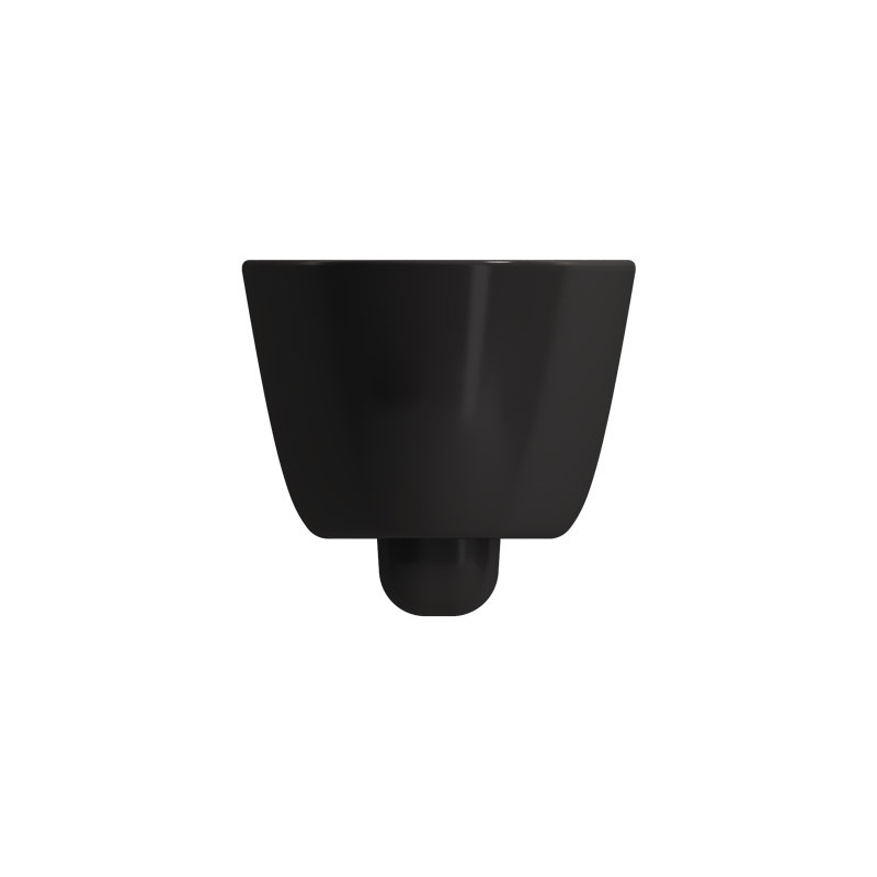 Milano Wall-hung Elongated Toilet Bowl, Matte Black