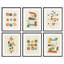 «Mid Century Modern Colorful Abstract Boho», reproduction d'art encadrée, affiche, petit art mural-104789241-104789239