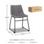 Chaise d'appoint rembourrée Ashtin-1046484395