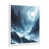 Cadre simple blanc, bois massif