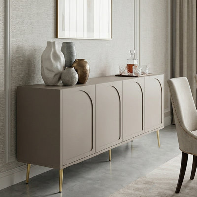 Buffet 55 "avec panneaux de porte arqués et détails noirs Ravenna