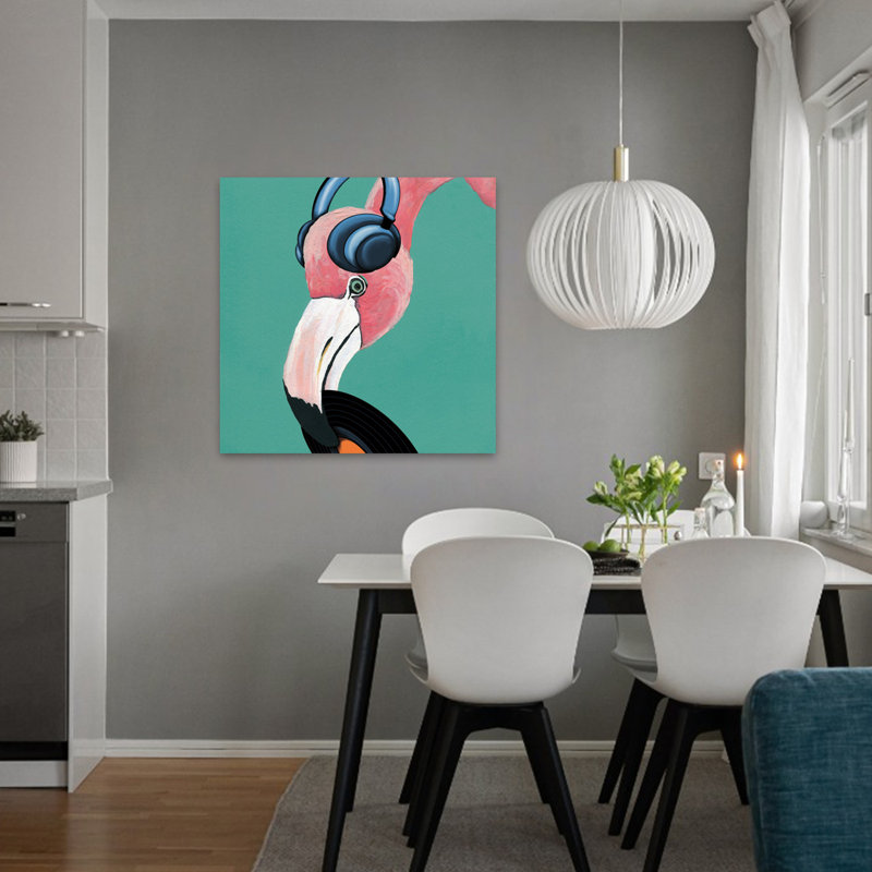 Wild Iv Square, art fantaisiste tropical, H 32 po x l 32 po