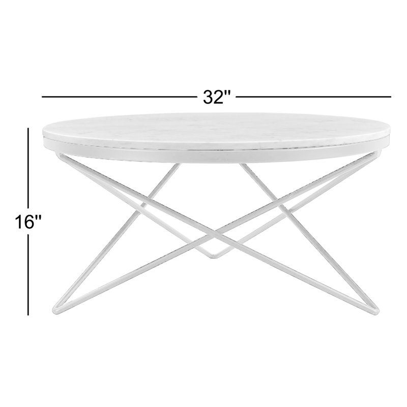 Haley Marble Coffee Table, Black