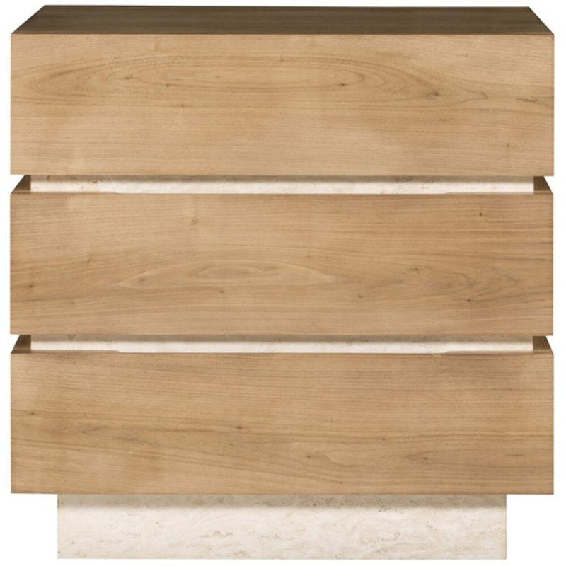 Edge 3 - Drawer Solid Wood Nightstand