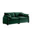 Canapé de salon chaleureux et confortable avec 4 coussins et 2 coussins pour le salon, velours côtelé vert-1670020521